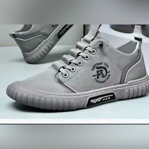 Gray Men's canvas training Shoes sneakers 10